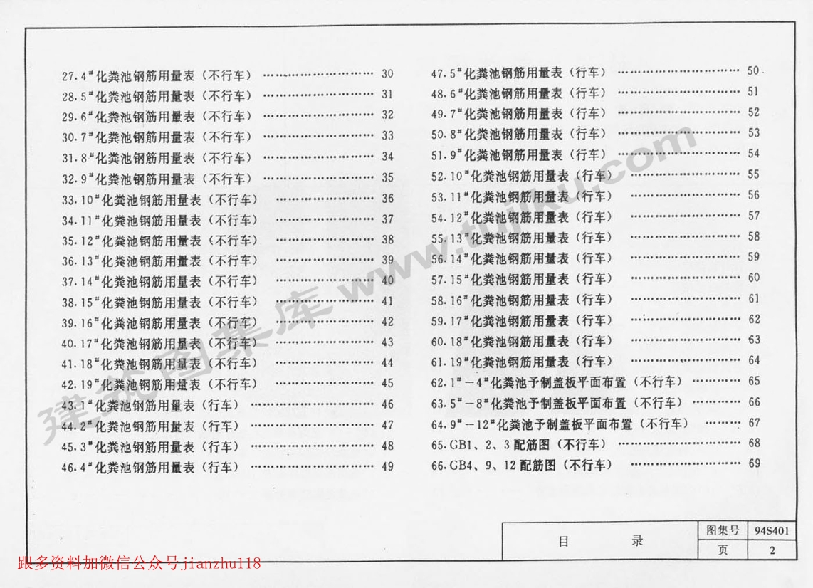 皖94s401 砖砌化粪池图集